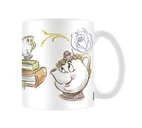 Beauty And The Beast Enchanted Chip Mug in White Beauty And The Beast White