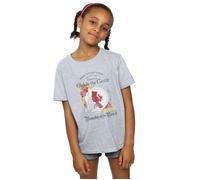 Beauty And The Beast Girl in The Castle Cotton T-Shirt Disney Grey 9 Years