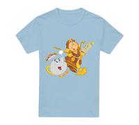 Beauty And The Beast Potts Lumerie Cogsworth T-Shirt Light Blue Beauty And The Beast Light Blue M