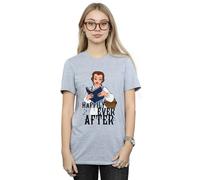 Beauty And The Beast Women's Happily Ever After Reading Boyfriend T-Shirt in Grey | Size: XL Beauty And The Beast Grey XL