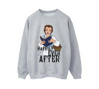 Beauty And The Beast Women's Happily Ever After Reading Sweatshirt in Grey | Size: Small Beauty And The Beast Grey S
