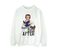 Beauty And The Beast Women's Happily Ever After Reading Sweatshirt in White | Size: 5XL Beauty And The Beast White 5XL