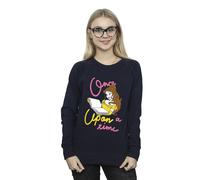 Beauty And The Beast Women's Once Upon A Time Belle Sweatshirt in Navy | Size: Medium Beauty And The Beast Navy M