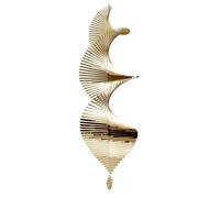 Beauty and the Wind Giant 22 Inch Helix Wind Spinner Metal Garden Spinners Outdoor Garden Art for Backyard Outdoor Hanging Decor and Spinners for Yard and Garden Ornaments 3D Shape (White Gold Helix)