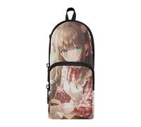 Beauty Anime Girl Nylon 3 Compartments Pencil Bag School Supplies Multi-purpose and aesthetic Pencil Case For College Stationery Bag for Elementary