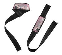 Beauty Anime White Wrist Wraps and Lifting Straps Power Workouts Deadlift Strap for Weightlifting, Bodybuilding, Powerlifting, Strength Training