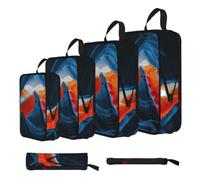 Beauty Antelope Canyon Print 4 Set Compression Packing Cubes For Suitcases,Expandable Storage Bags Organizers