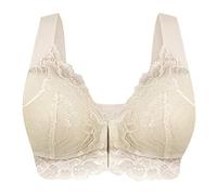 Beauty Back Comfy Women's Casual Solid Color Comfort Lace Bra - 5D Shaping Push Up Seamless Sports Comfy Breathable Bra (03-Beige, 85C)