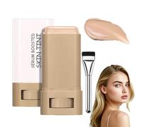 Beauty Balm Serum Boosted Skin Tint,Hydrating Tinted Moisturizer Foundation Stick with Brush,Suitable for All Skin Types,Ideal for a Fresh,Dewy Look with a No-Makeup Feel(#04)