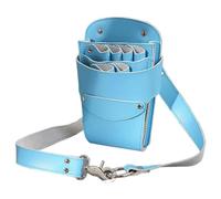 Beauty Barber Salon Storage Waist Pouch,Professional Genuine Leather Hairstylist's Scissors Bag, for Keeping, Hair Pins，