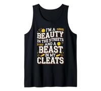 Beauty Beast in My Cleats for Softball Player Tank Top