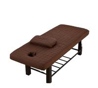 Beauty Bed Cover Anti Slip Fitted Bed Sheet Beauty Salon Massage Table Anti-dust SPA Cover Bedspread with Pillowcase(Coffee,70x190)