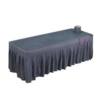 Beauty Bed Cover Beauty Salon 2pcs Set Bed Sheet + Pillowcase SPA Skin-Friendly Massage Table Cover Bedskirt with Hole Bedspread(Color-07,80x190cm)
