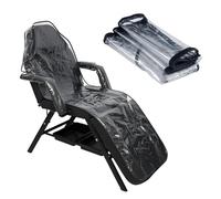Beauty Bed Cover with Plastic PVC, Waterproof & Oil-Proof Massage Bed Cover, Universal Fit Black Chair Covers for Salon SPA Lash Bed