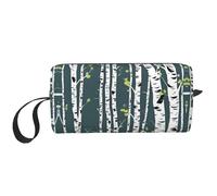 Beauty Birch Tree print Travel Toiletry Pouch, Pencil Bag Canvas Makeup Bags, Multi-Purpose Cosmetic Bags with Zipper
