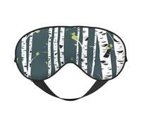Beauty Birch Tree Print Versatile Eye Mask Full Coverage Sleep Aid Lightweight Breathable Travel Camping