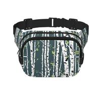 Beauty Birch Tree print Womens Fanny Pack Everyday Hip Pouch Waist Bag for Travel Outdoor Running Hunting for Adult, Black, One Size