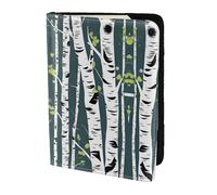 Beauty Birch Tree Printing Passport Holder For Travel Must Have,Passport Cover Case For Travel Accessories For Women Men, Black, One Size