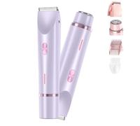 Beauty Bloom V2, Comfort 2-in-1 Electric Lady Shaver, Portable Mini Razor with Removable Head, Womens Electric Shaver, Ipx7 Waterproof Wet & Dry for Leg Arm Underarm (Purple)