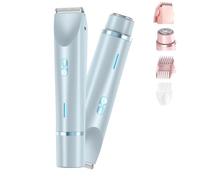 Beauty Bloom V2, Comfort 2-in-1 Electric Lady Shaver, Portable Mini Razor with Removable Head, Womens Electric Shaver, Ipx7 Waterproof Wet & Dry for Leg Arm Underarm (Blue)