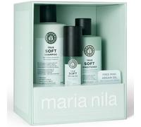 Maria Nila True Soft Beauty Box - Moisturises Dry, Brittle Hair | Colour-Safe Gift Set for Dry, Brittle Hair | Smoothing Argan Oil Reduces Frizz and Static