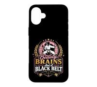 Beauty Brains And A Black Belt Karate Women's Martial Arts Case for iPhone 16 Plus