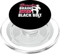 Beauty Brains And A Black Belt Martial Arts Karate Girl PopSockets PopGrip for MagSafe