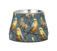 Beauty Budgerigar Neutral Bowl for Dogs Elevated Stainless Steel Water Food Bowl for Small Dogs Whisker Friendly