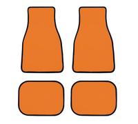 Beauty Burnt Orange Car Floor Mats Set of 4, Soft Car Carpet with Non-Slip Backing, Decorative Front Rear Carpet Universal Fit for Most Cars, Trucks, SUVs and Vans