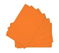Beauty Burnt Orange Leather Insulated Dinner Plate Mat 12x18in (Pack of 6)