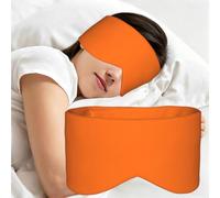 Beauty Burnt Orange Printed, Sleep Mask for Home Travel, Full Eye Covers Light Blocking Eye Mask Sleep Eye and Ear Muffs