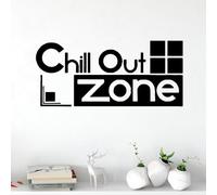 Beauty Chill Out Zone Phrase PVC Wall Stickers for Company Office Room Wall Decal Home Decoration Living Room Bedroom 57x25cm