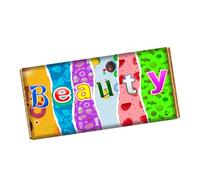 Beauty Chocolate Bar Wrapper Novelty Funny Gift on Birthday Christmas Valentines CH-9101 (without chocolate bar (wrapper only))