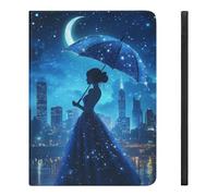 Beauty City Moon Umbrella Compatible with iPad Protective Case with Pen Holder Book Style