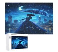 Beauty City Moon Umbrella Wood Puzzles for Adults And Family Game Interesting Creative Gift Wooden Jigsaw Puzzle