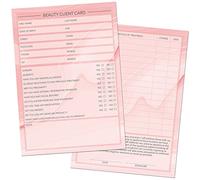 Beauty Client Cards A6 Size - Salon and Therapist Customer Consultation Record - Treatment Services Essentials - Profile and Recording Forms - Beauty Stationery - 105x148mm - Pack of 25