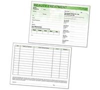 Beauty Client Record Card - Treatment Consultation Form for Mobile Therapists & Salons A5 Pack of 50 - Landscape