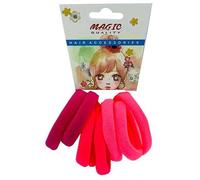 Beauty Collection Magic Quality Elastic Hair Bands Assorted Tp15pink Pink Mix