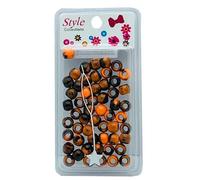 Beauty Collection Style Collection Pattern Beads BD012 Black & Orange