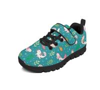 Beauty Collector Axolotl Fish Bubble Green Girls Cute Sneaker Breathable Strap Running Shoes Black Sole