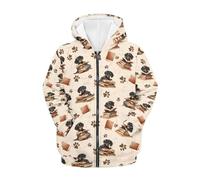 Beauty Collector Brown Book Dog Hoodies for Girls Athletic Hooded Sweatshirt Casual Long Sleeve Athletic Sport Shirt Top Age 6-16