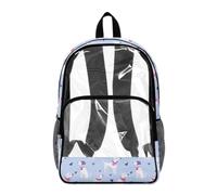Beauty Collector Dalmation Dog Love Blue Clear Backpack Kids School Travel See-Through Transparent Bookbag