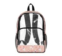 Beauty Collector Dalmation Dog Love Orange Clear Backpack Kids School Travel See-Through Transparent Bookbag