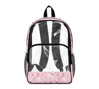 Beauty Collector Dalmation Dog Love Pink Clear Backpack Kids School Travel See-Through Transparent Bookbag
