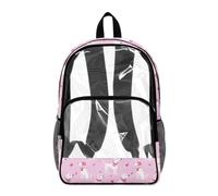 Beauty Collector Dalmation Dog Love Purple Clear Backpack Kids School Travel See-Through Transparent Bookbag