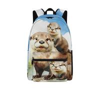 Beauty Collector Otter Cloud Sky Kid's Backpack Back To School Bookbag School Bag for Boys Girls