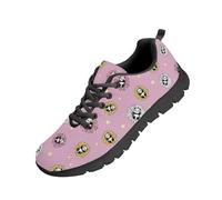 Beauty Collector Panda Daisy Star Lilac Tennis Shoes for Women Sports Fashion Sneaker Black Sole