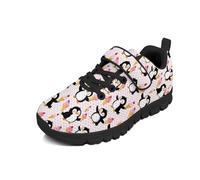 Beauty Collector Penguin Strawberry Cream Girls Running Shoes Black Sole Athletic Sneaker for Little Kid 13