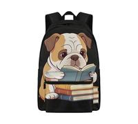 Beauty Collector Pug Reading Book Black Kid's Backpack Back To School Bookbag School Bag for Boys Girls
