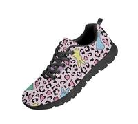 Beauty Collector Rabbit Leopard Purple Womens Tennis Shoes Lace Up Easter Casual Athletic Run Sneaker Black Sole